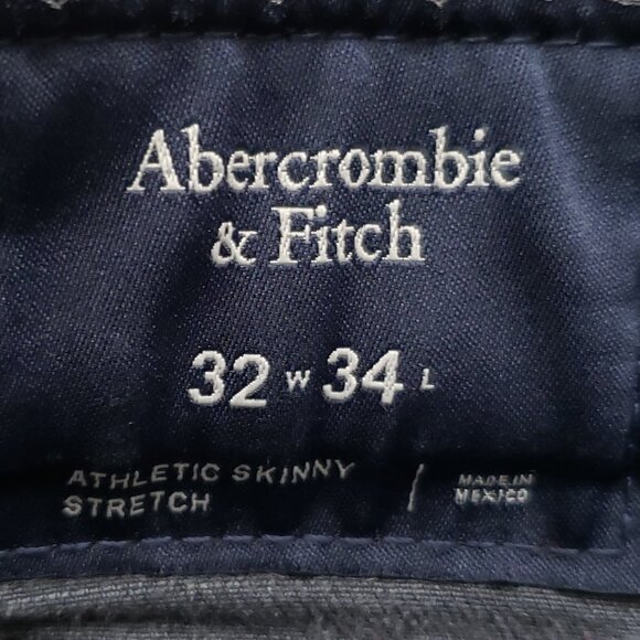 Abercrombie & Fitch Jeans Men's Athletic Skinny Stretch Open Knee Charcoal 32x34 - Picture 7 of 9